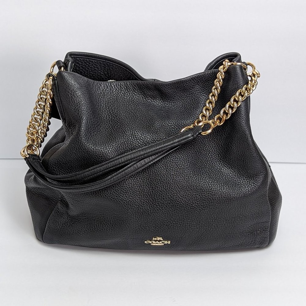 COACH New York Handbag Chain Black Purse